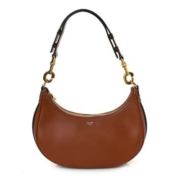 CELINE Smooth Calfskin Medium Strap Ava Shoulder Bag Tan 